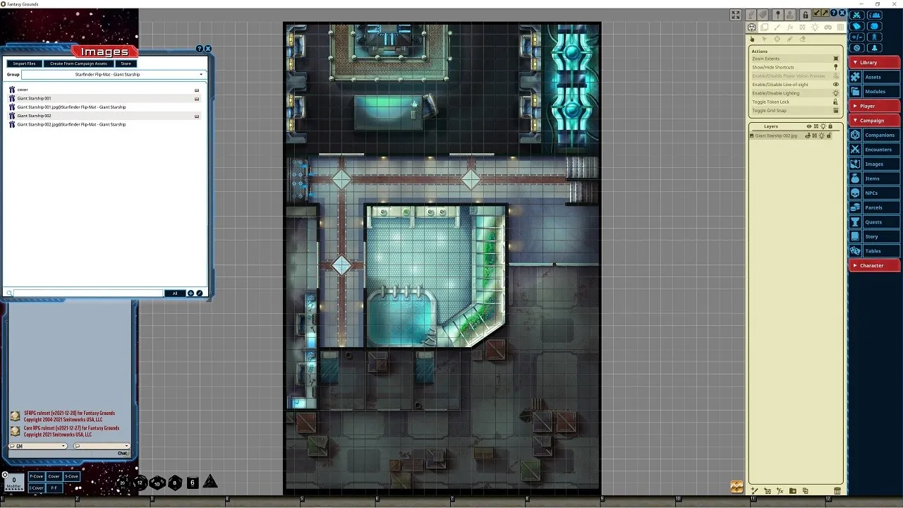 Fantasy Grounds - Starfinder RPG - FlipMat - Giant Starship Screenshot 3
