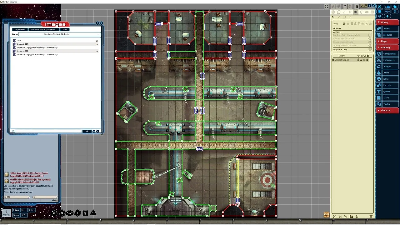 Fantasy Grounds - Starfinder RPG - Flipmat - Undercity Screenshot 3