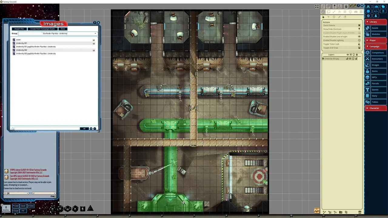 Fantasy Grounds - Starfinder RPG - Flipmat - Undercity Screenshot 2