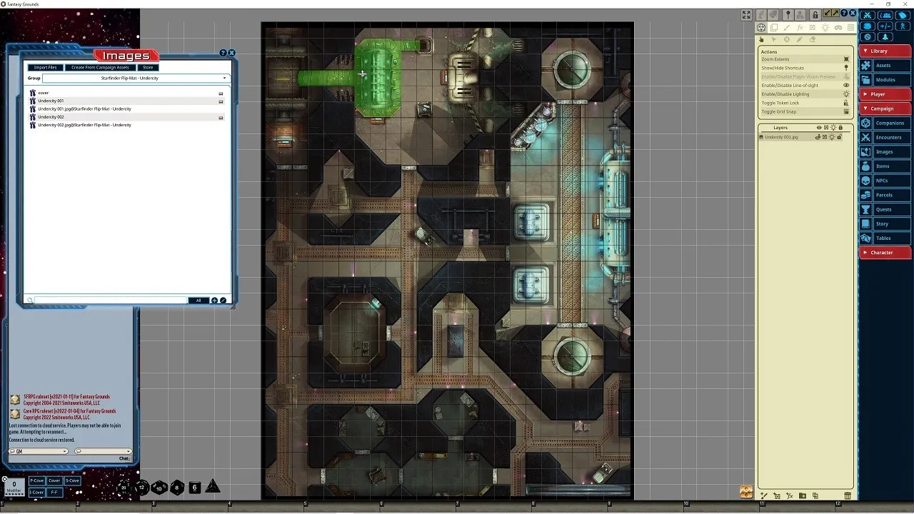 Fantasy Grounds - Starfinder RPG - Flipmat - Undercity Screenshot 1