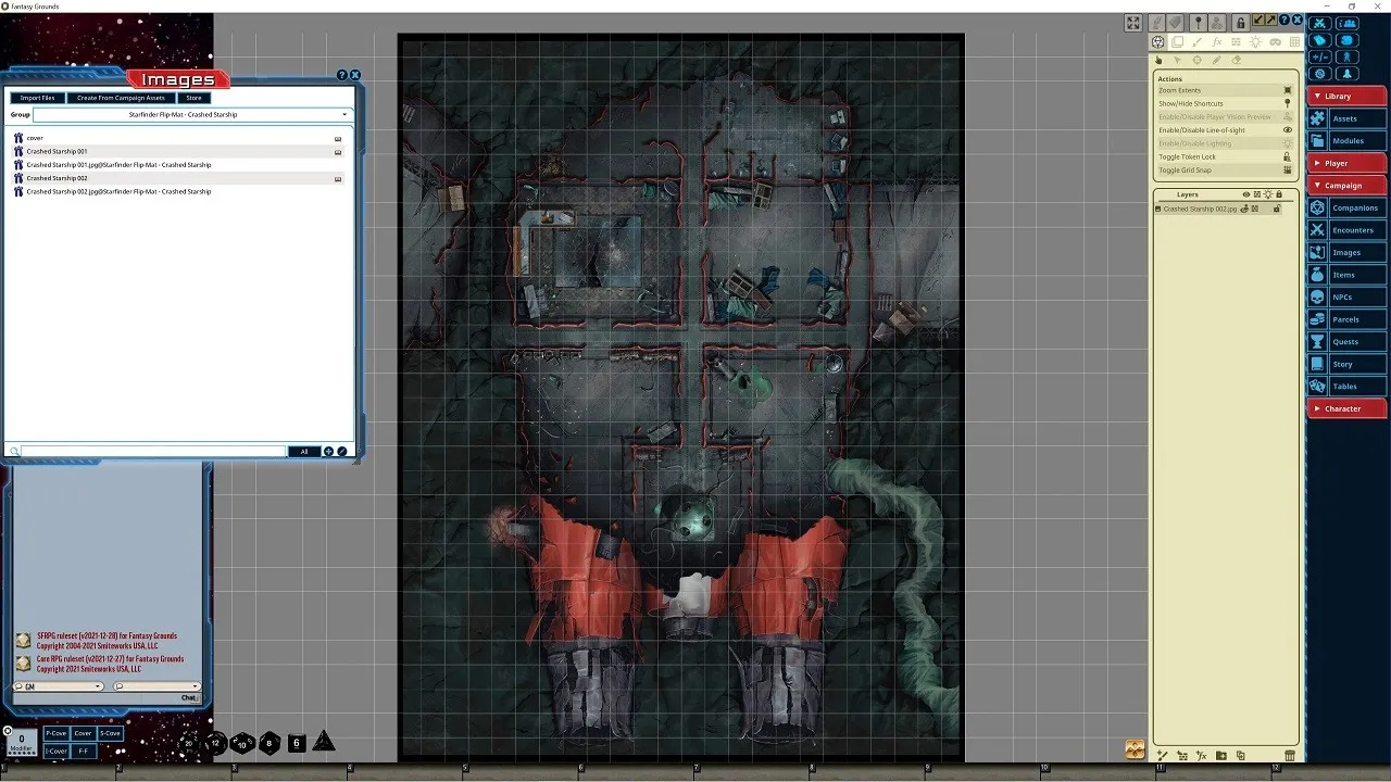 Fantasy Grounds - Starfinder RPG - FlipMat - Crashed Starship Screenshot 0