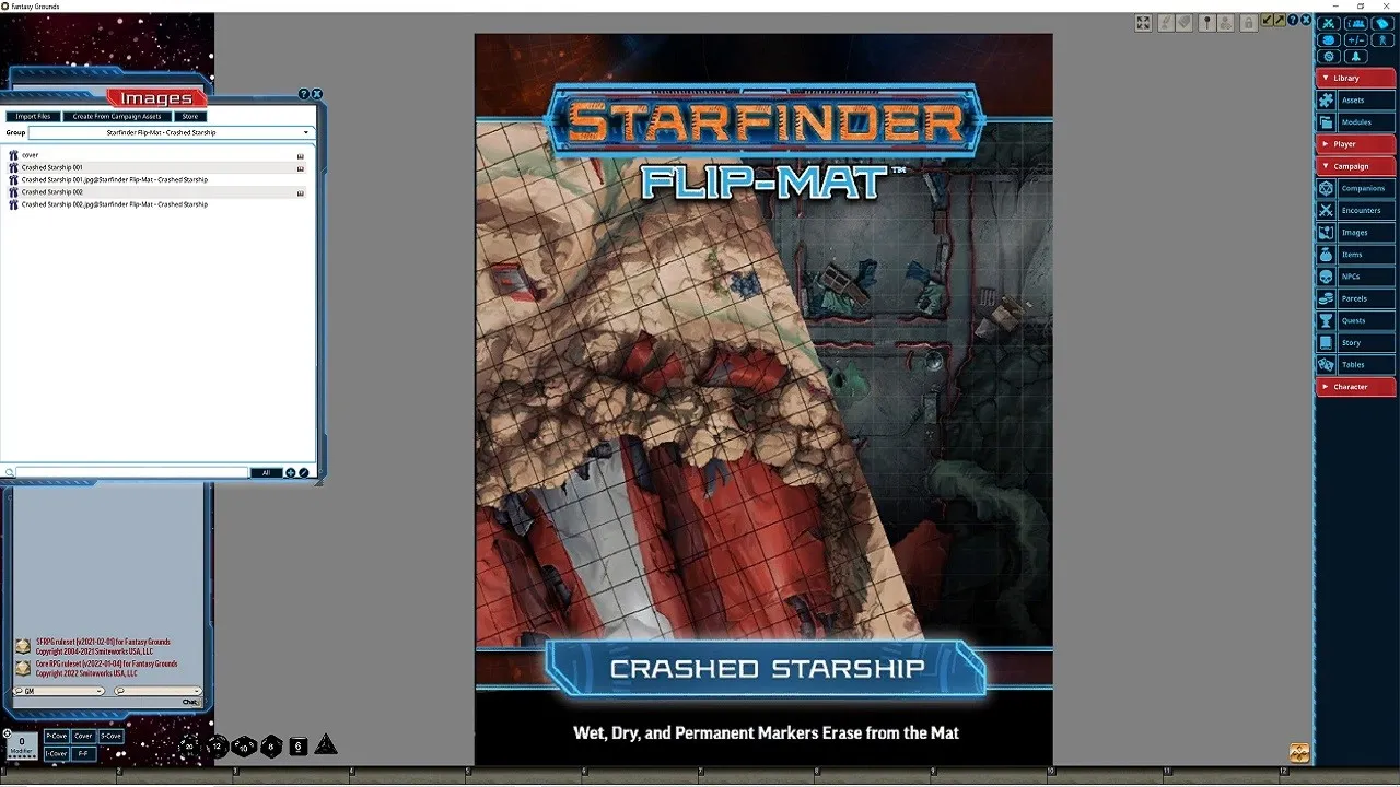 Fantasy Grounds - Starfinder RPG - FlipMat - Crashed Starship Screenshot 1