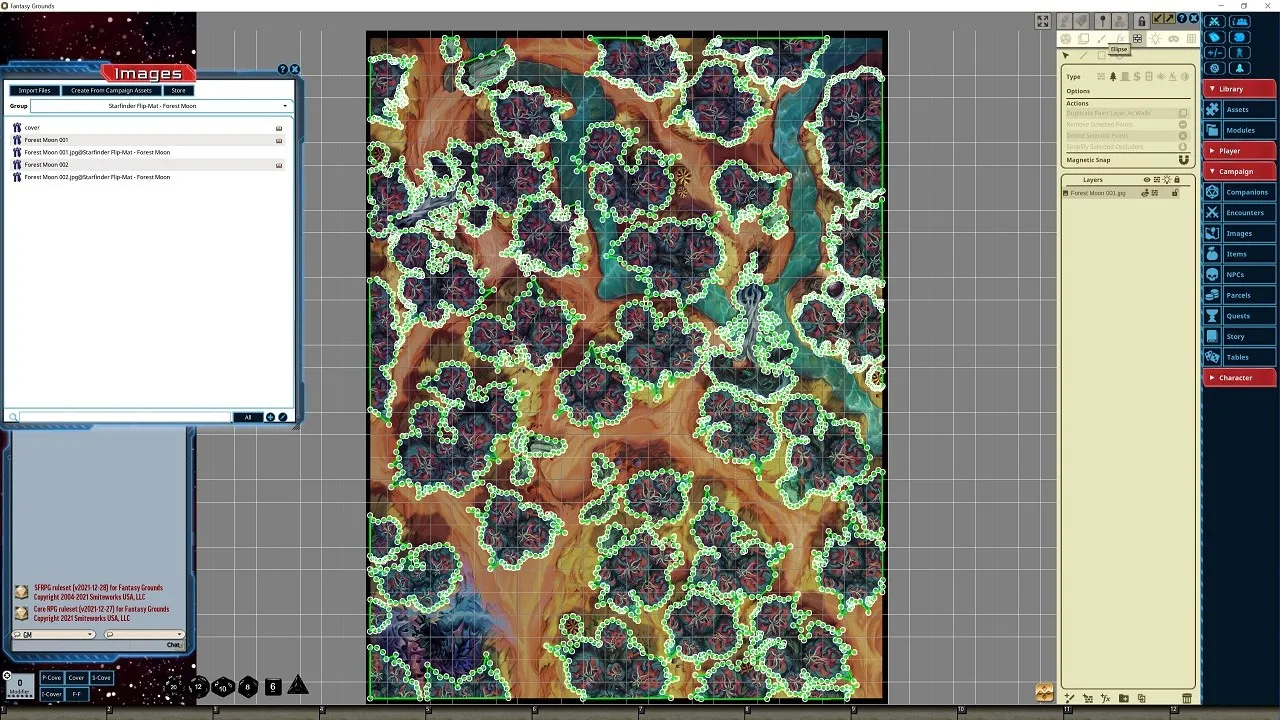 Fantasy Grounds - Starfinder RPG - FlipMat - Forest Moon Screenshot 4