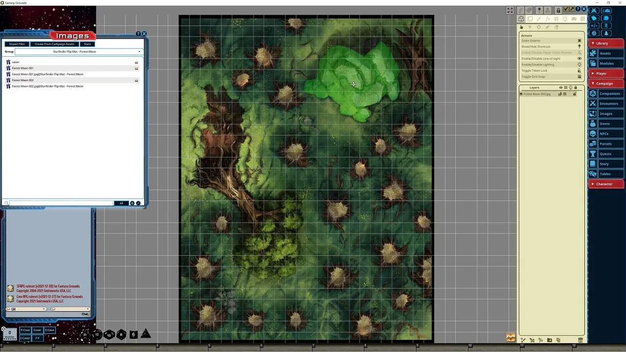 Fantasy Grounds - Starfinder RPG - FlipMat - Forest Moon Screenshot 1