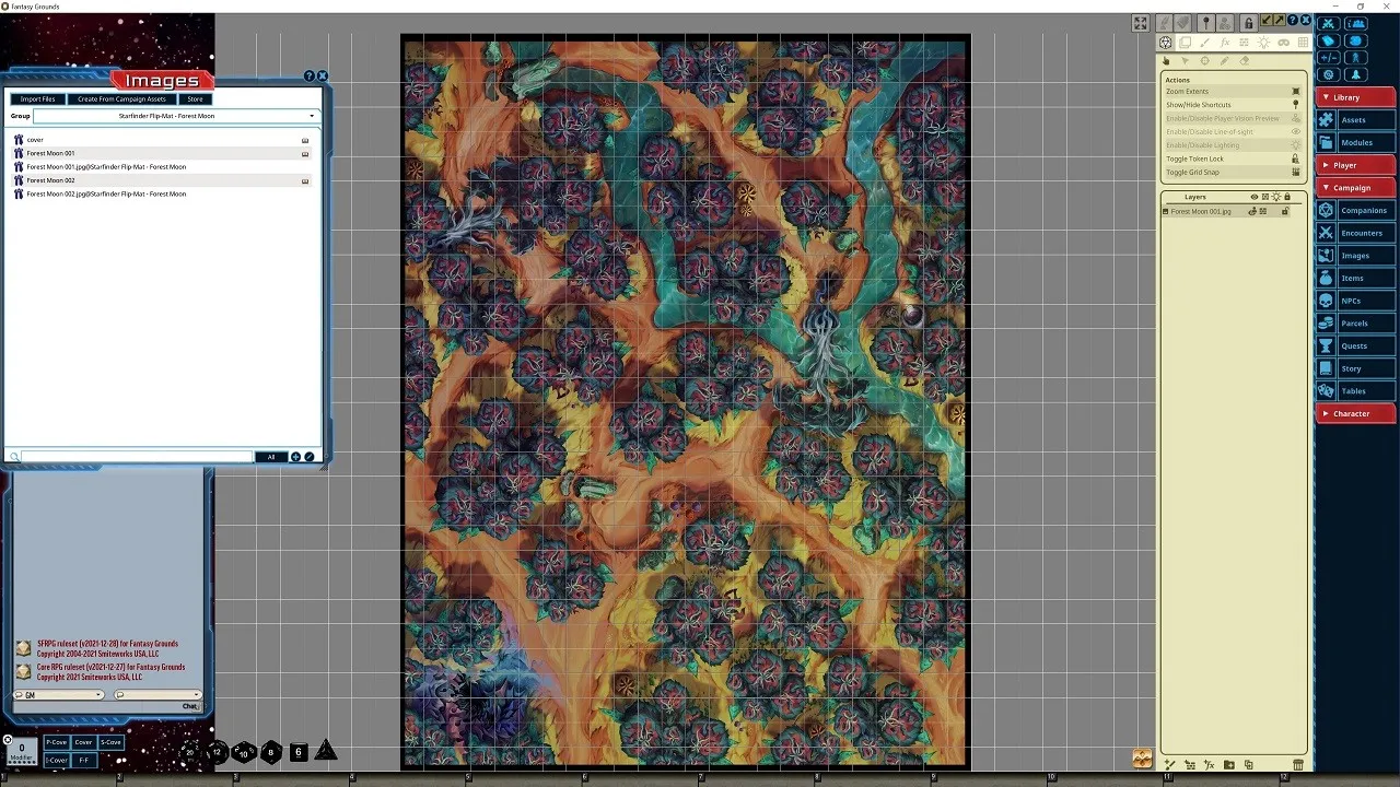 Fantasy Grounds - Starfinder RPG - FlipMat - Forest Moon Screenshot 2