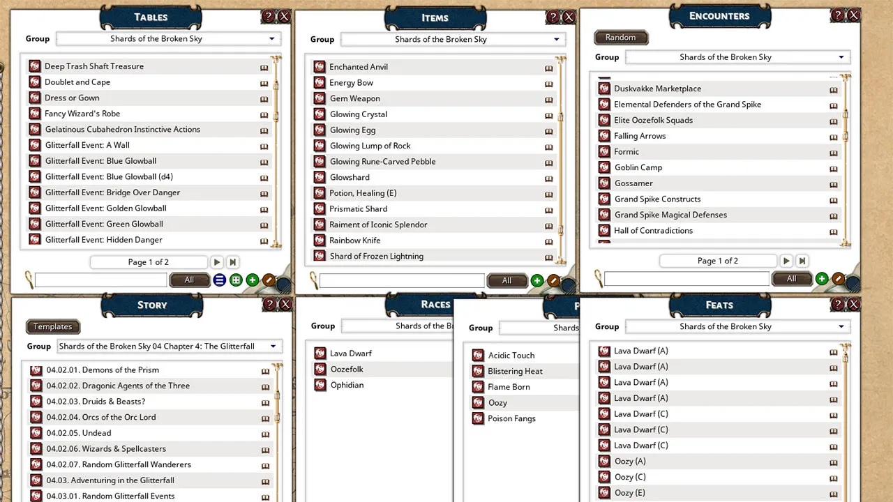 Fantasy Grounds - Shards of the Broken Sky Screenshot 1