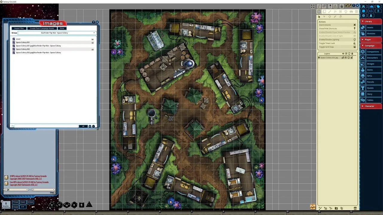 Fantasy Grounds - Starfinder RPG - FlipMat - Space Colony Screenshot 2