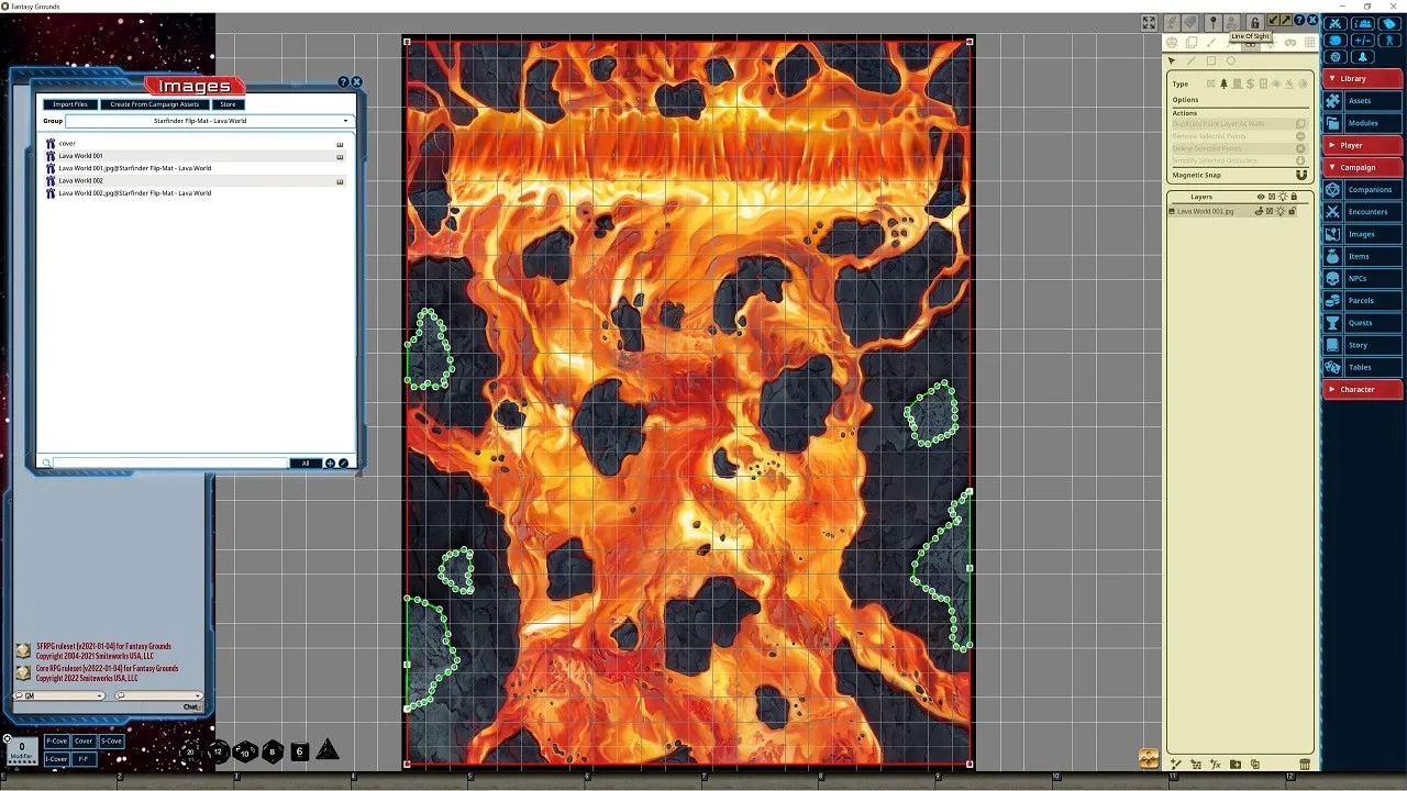Fantasy Grounds - Starfinder RPG - FlipMat - Lava World Screenshot 4