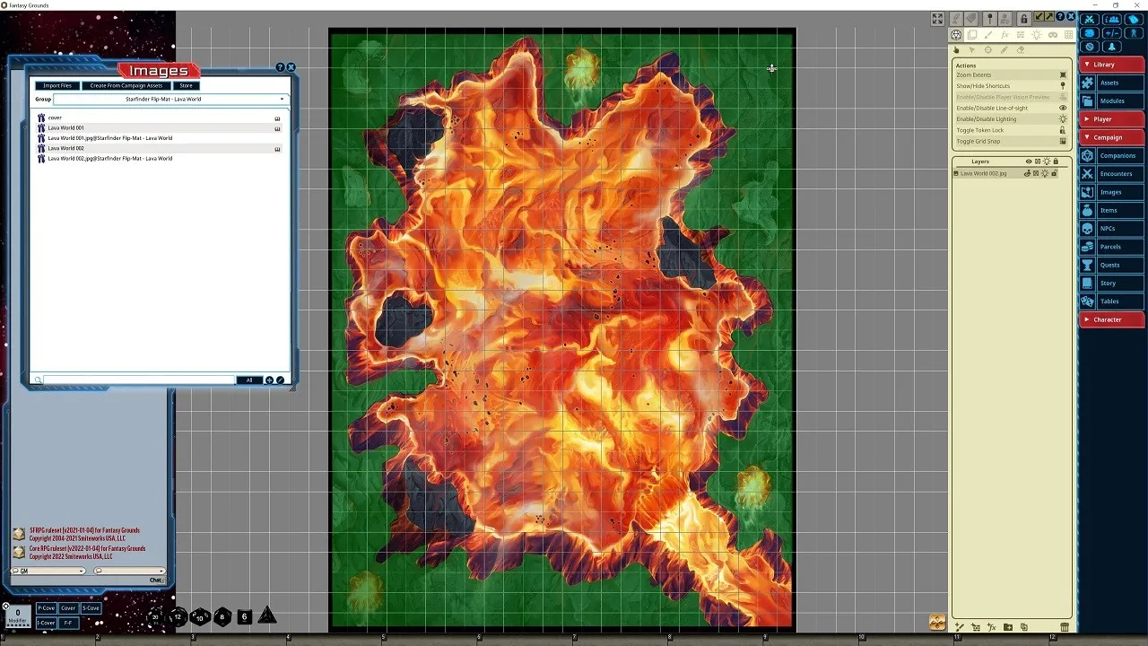 Fantasy Grounds - Starfinder RPG - FlipMat - Lava World Screenshot 3