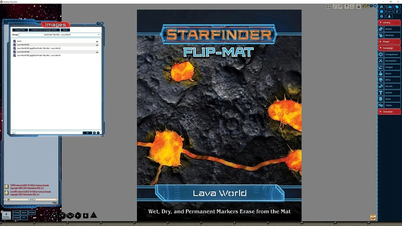 Fantasy Grounds - Starfinder RPG - FlipMat - Lava World Screenshot 0
