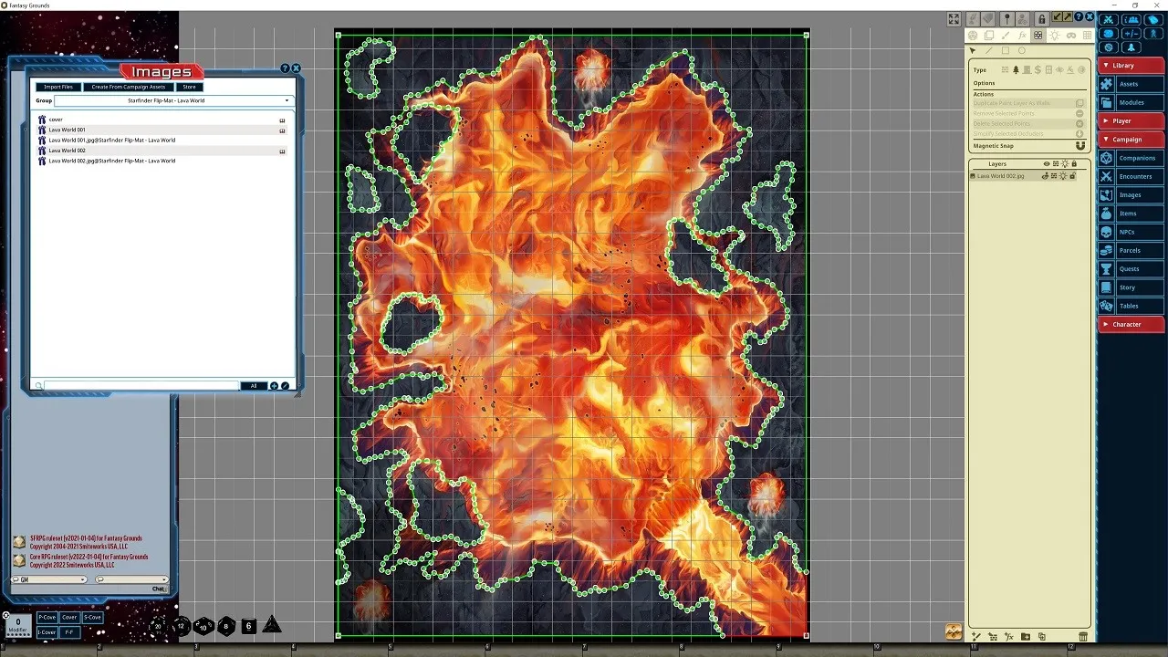 Fantasy Grounds - Starfinder RPG - FlipMat - Lava World Screenshot 2