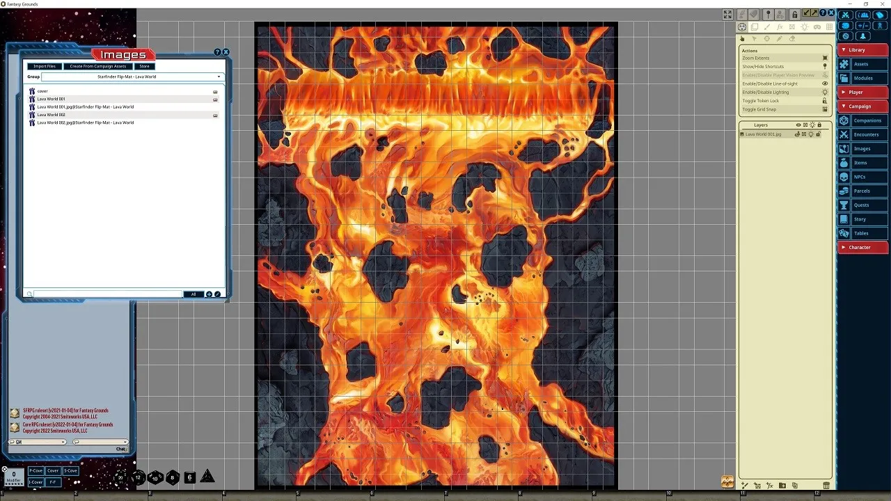 Fantasy Grounds - Starfinder RPG - FlipMat - Lava World Screenshot 1
