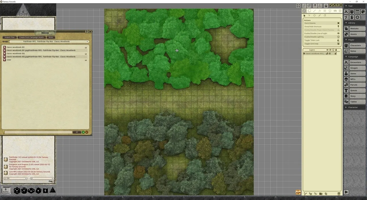 Fantasy Grounds - Pathfinder RPG - Pathfinder Flip-Mat - Classic Woodlands Screenshot 2
