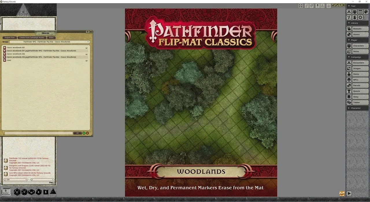 Fantasy Grounds - Pathfinder RPG - Pathfinder Flip-Mat - Classic Woodlands Screenshot 1