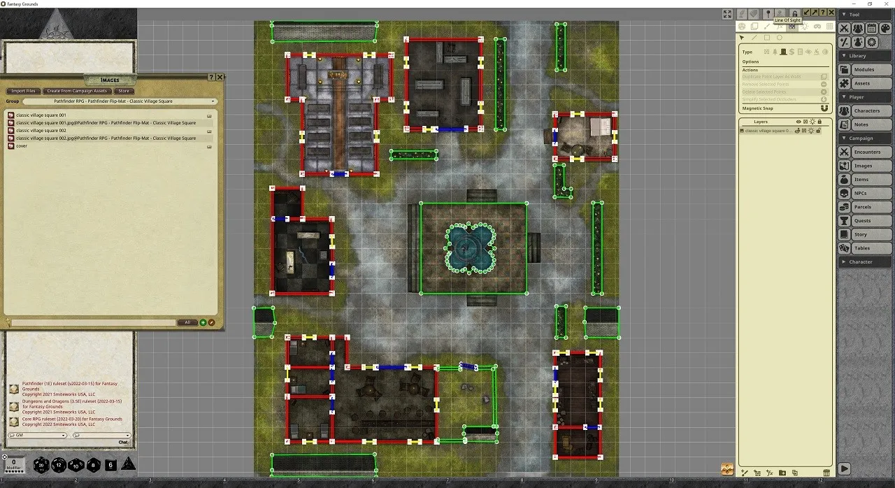 Fantasy Grounds - Pathfinder RPG - Pathfinder Flip-Map - Classic Village Square Screenshot 4