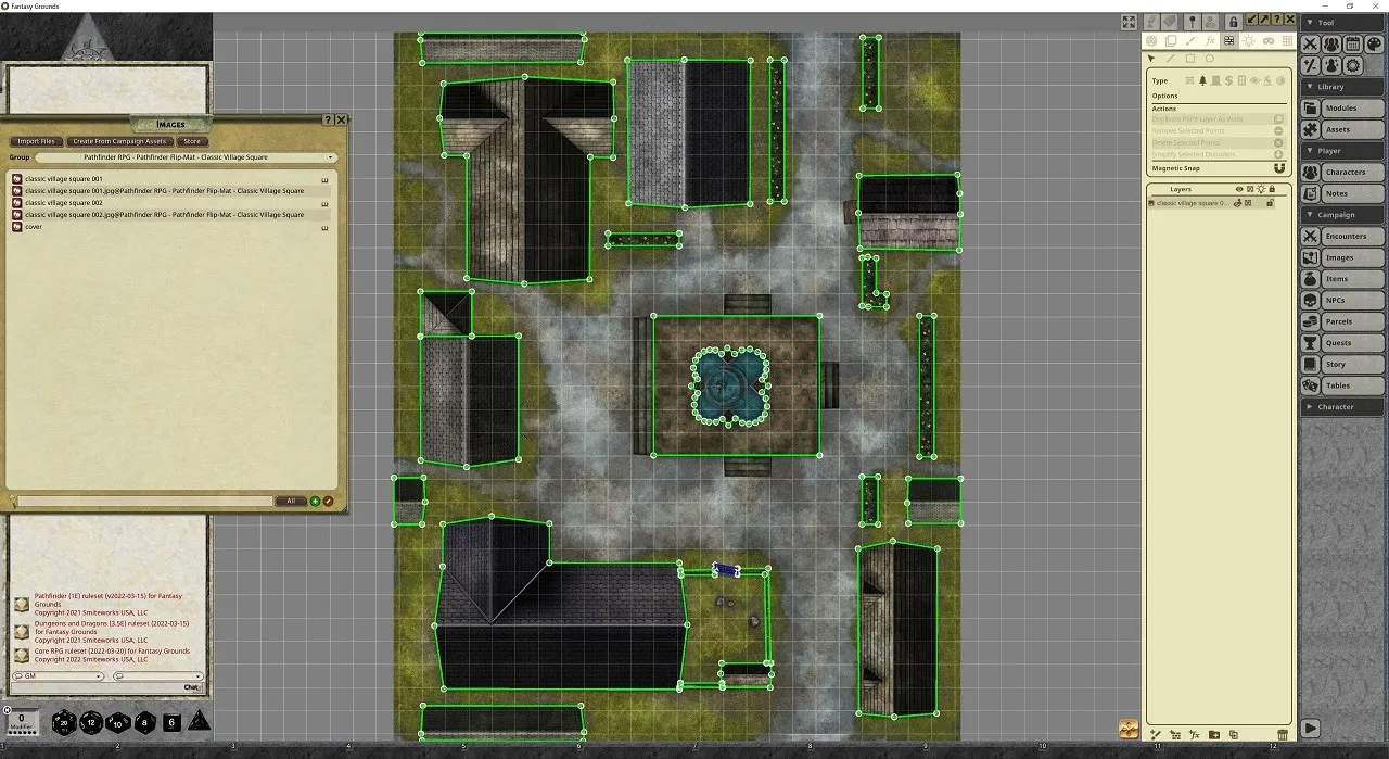 Fantasy Grounds - Pathfinder RPG - Pathfinder Flip-Map - Classic Village Square Screenshot 0