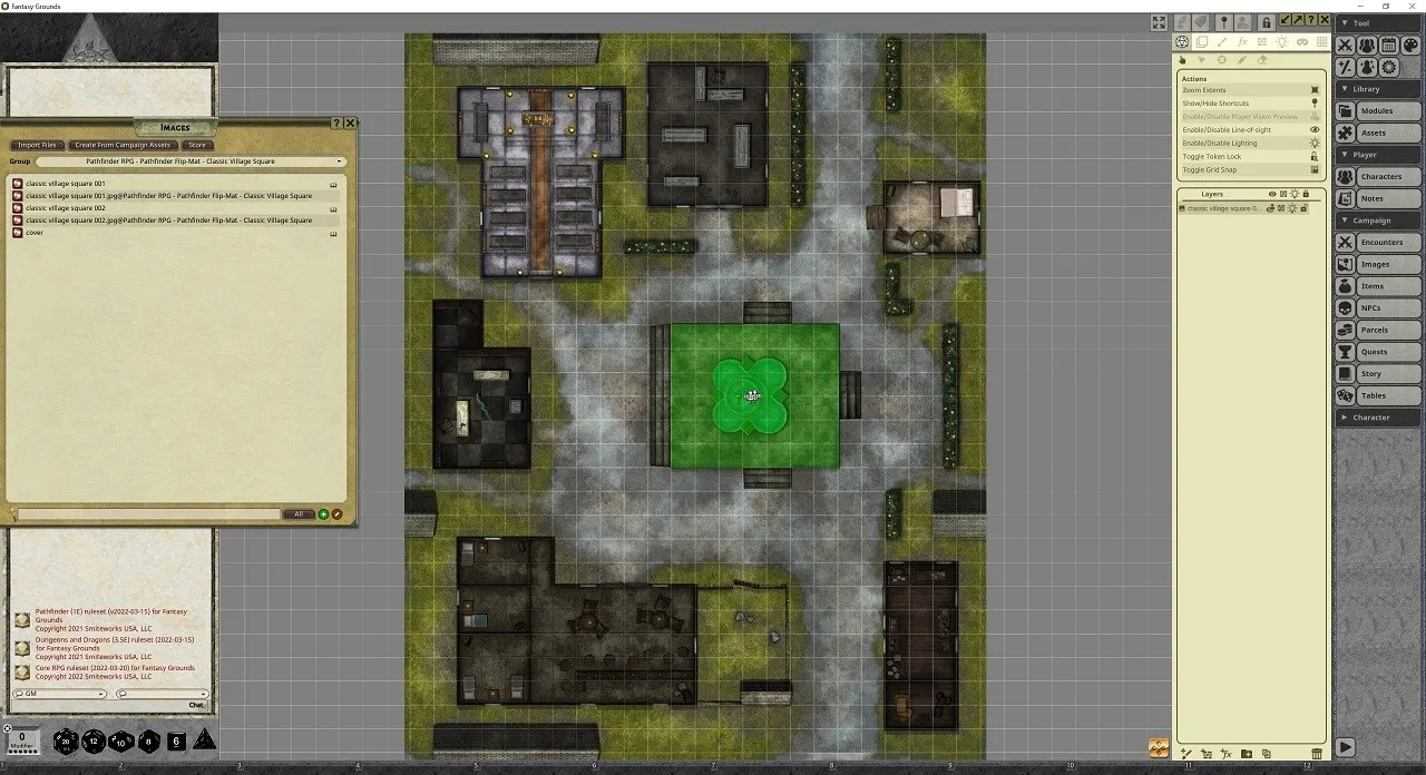 Fantasy Grounds - Pathfinder RPG - Pathfinder Flip-Map - Classic Village Square Screenshot 2