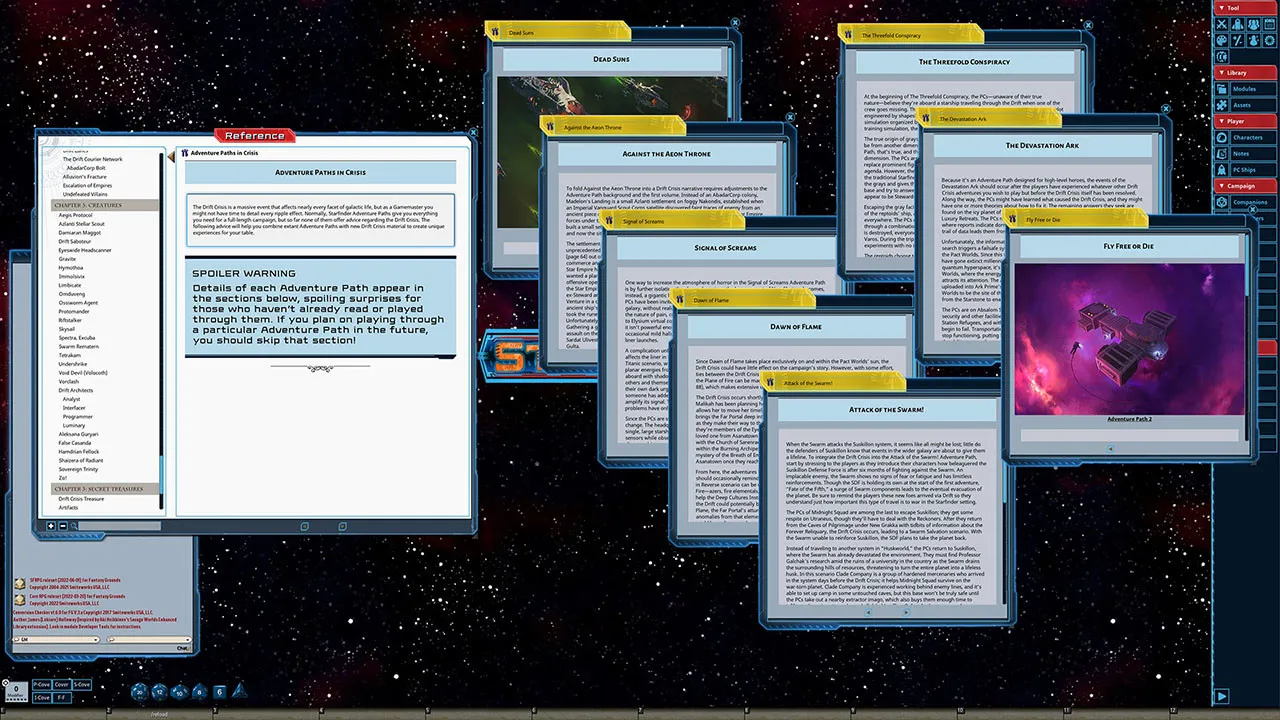 Fantasy Grounds - Starfinder RPG - Drift Crisis Screenshot 2