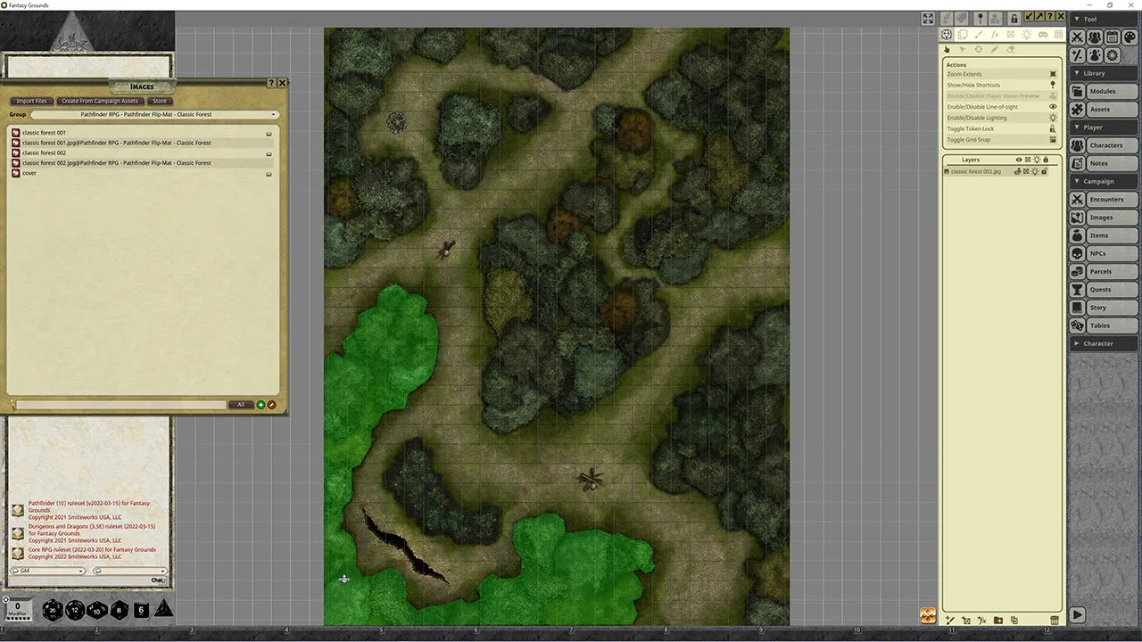 Fantasy Grounds - Pathfinder RPG - Pathfinder Flip-Map - Classic Forest Screenshot 2