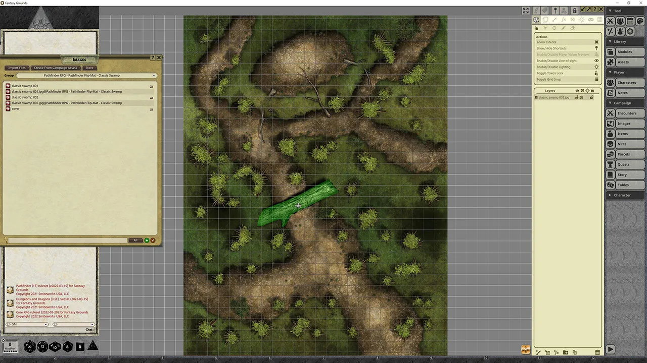 Fantasy Grounds - Pathfinder RPG - Pathfinder Flip-Map - Classic Swamp Screenshot 1