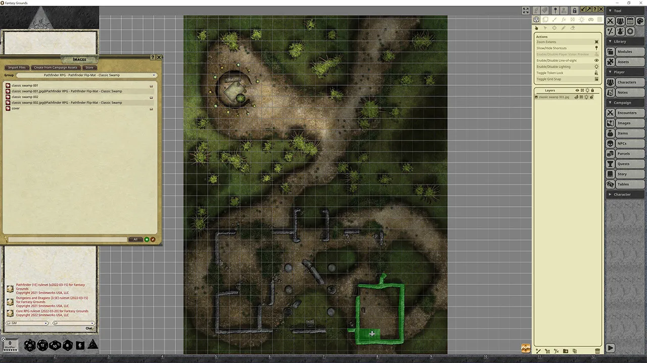 Fantasy Grounds - Pathfinder RPG - Pathfinder Flip-Map - Classic Swamp Screenshot 2
