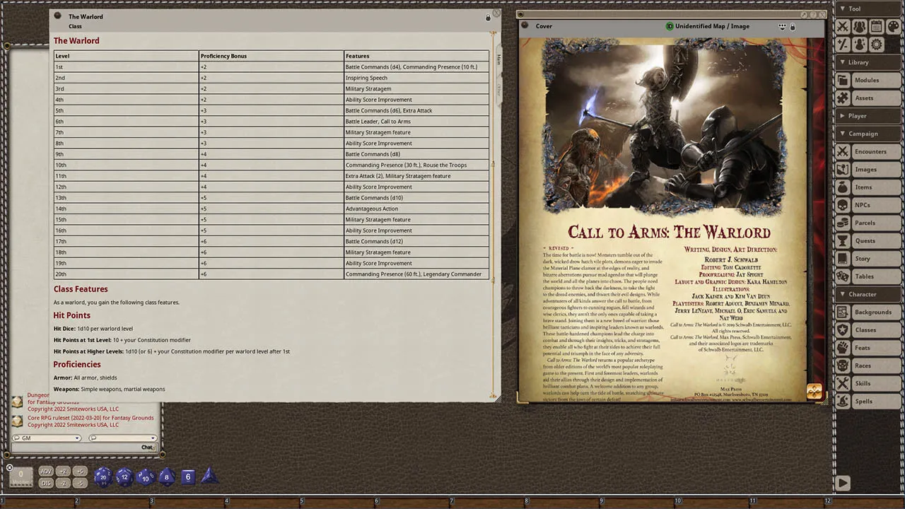 Fantasy Grounds - Call to Arms: The Warlord Screenshot 0