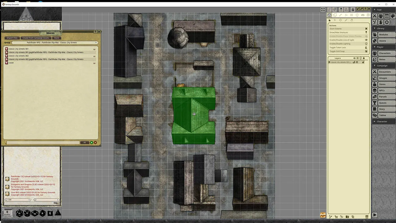 Fantasy Grounds - Pathfinder RPG - Pathfinder Flip-Map - Classic City Streets Screenshot 1