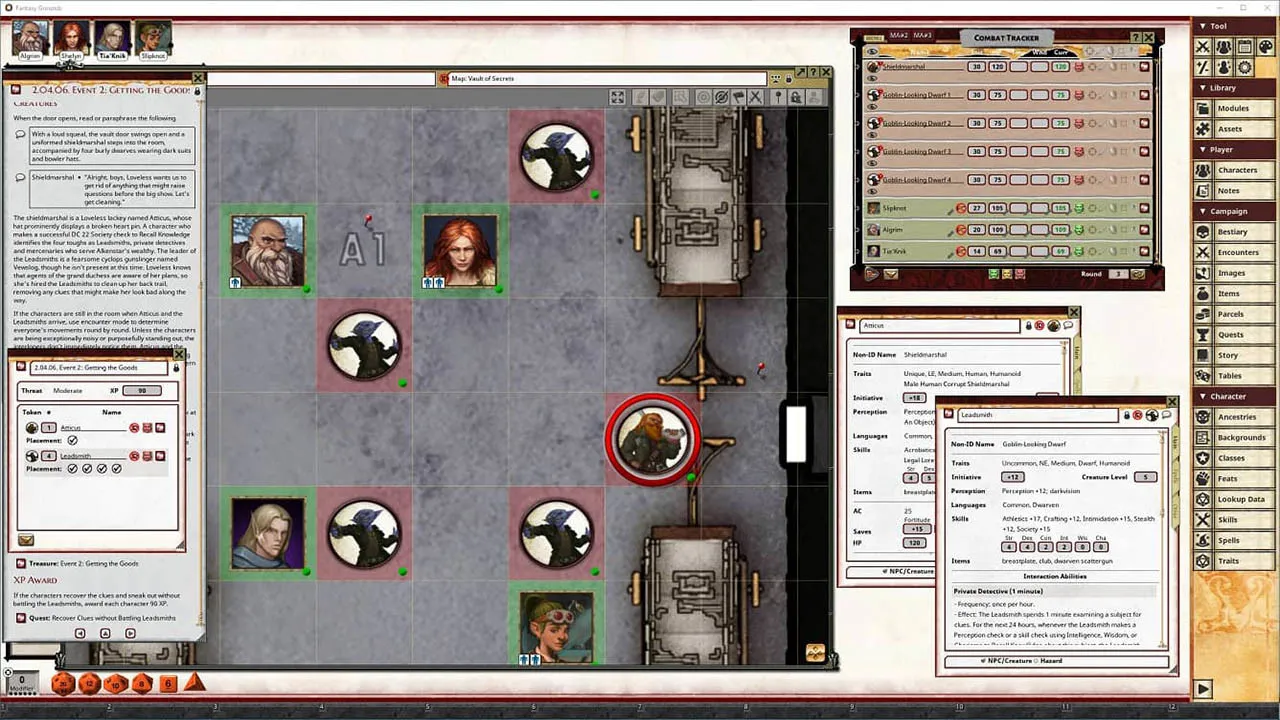 Fantasy Grounds - Pathfinder 2 RPG - Outlaws of Alkenstar AP 3: The Smoking Gun Screenshot 1