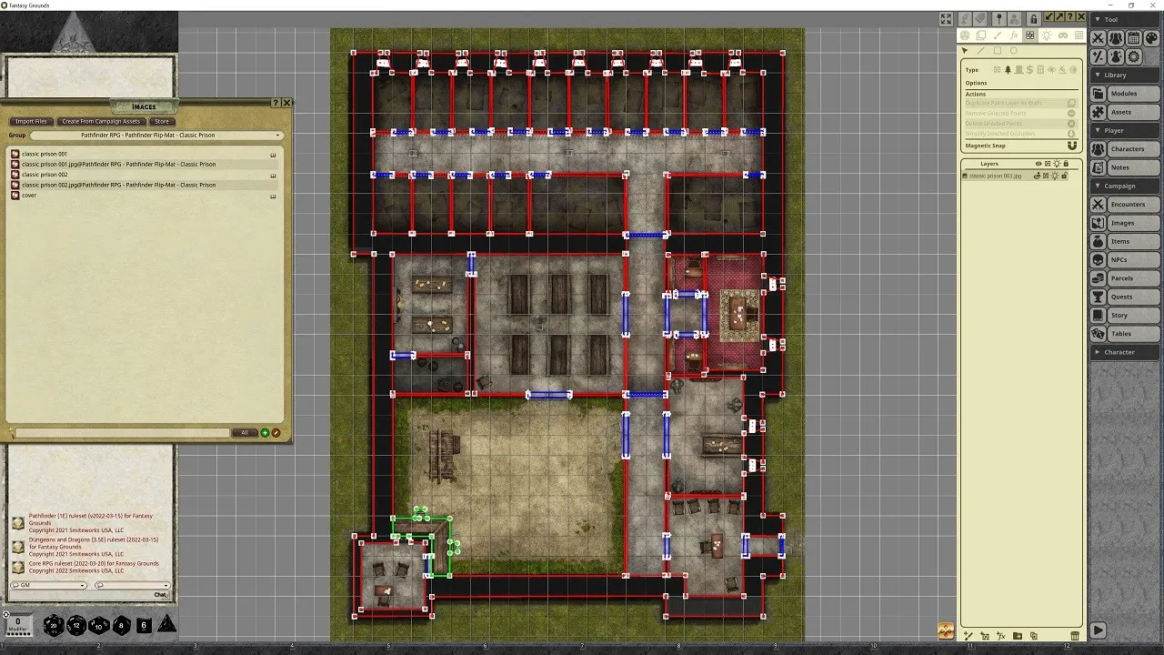 Fantasy Grounds - Pathfinder RPG - Pathfinder Flip-Mat - Classic Prison Screenshot 3