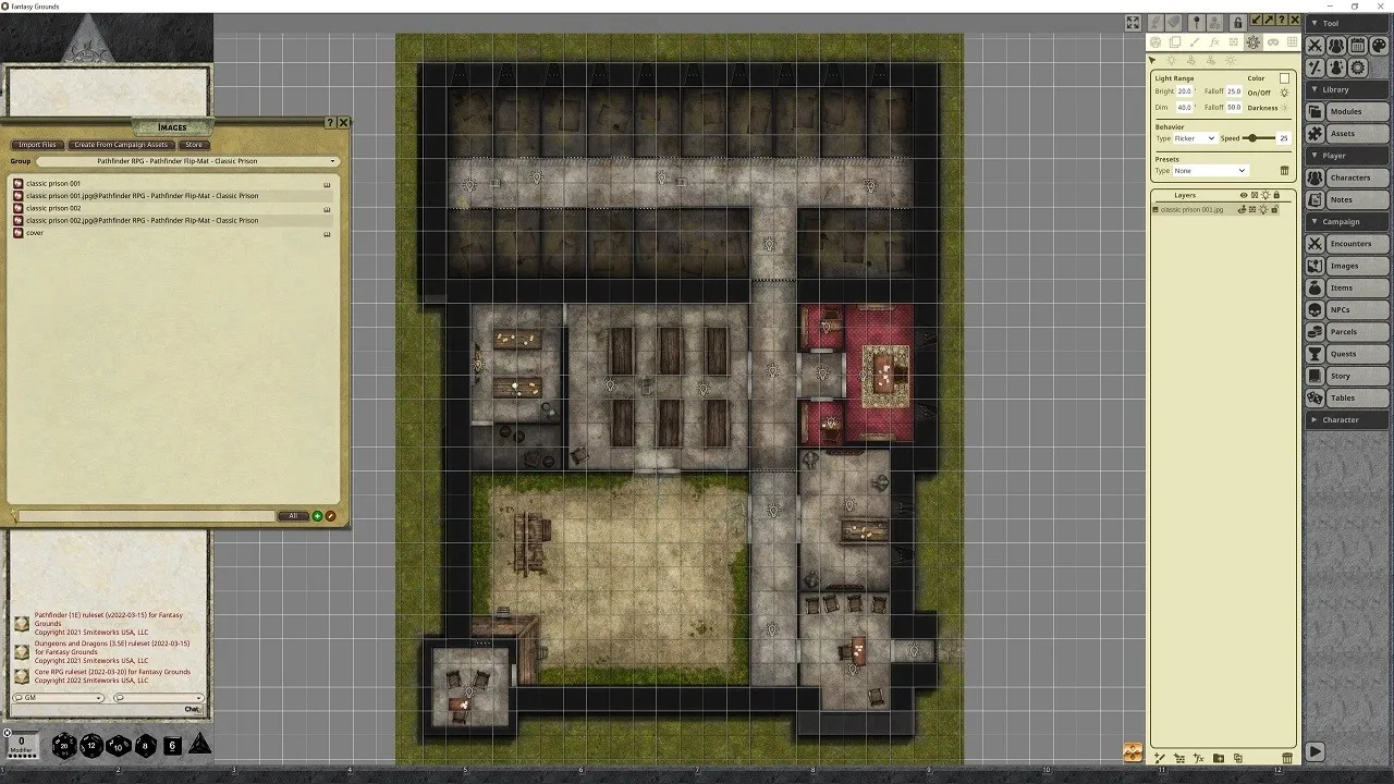 Fantasy Grounds - Pathfinder RPG - Pathfinder Flip-Mat - Classic Prison Screenshot 4