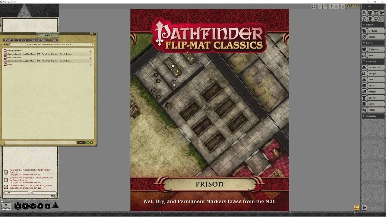 Fantasy Grounds - Pathfinder RPG - Pathfinder Flip-Mat - Classic Prison Screenshot 0