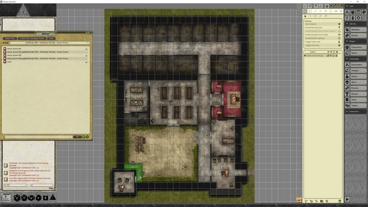 Fantasy Grounds - Pathfinder RPG - Pathfinder Flip-Mat - Classic Prison Screenshot 2