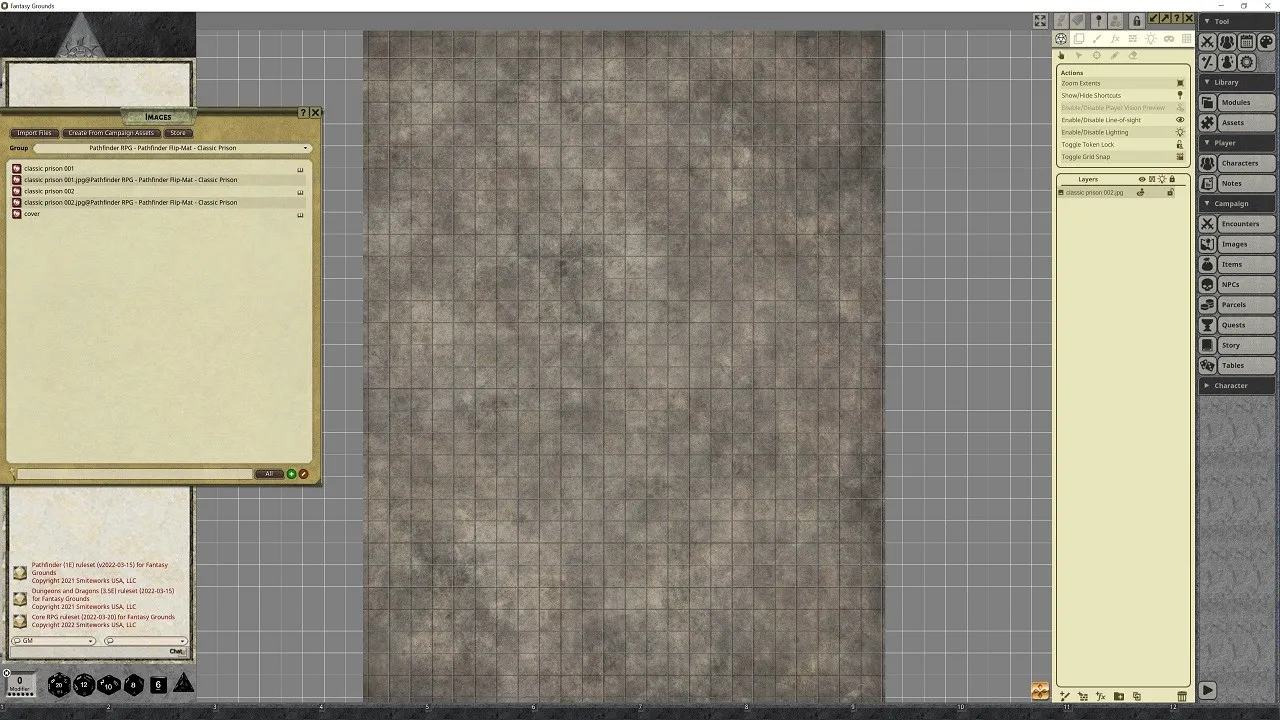 Fantasy Grounds - Pathfinder RPG - Pathfinder Flip-Mat - Classic Prison Screenshot 1