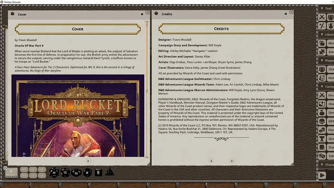 Fantasy Grounds - D&D Adventurers League EB-09 Lord Bucket Screenshot 0