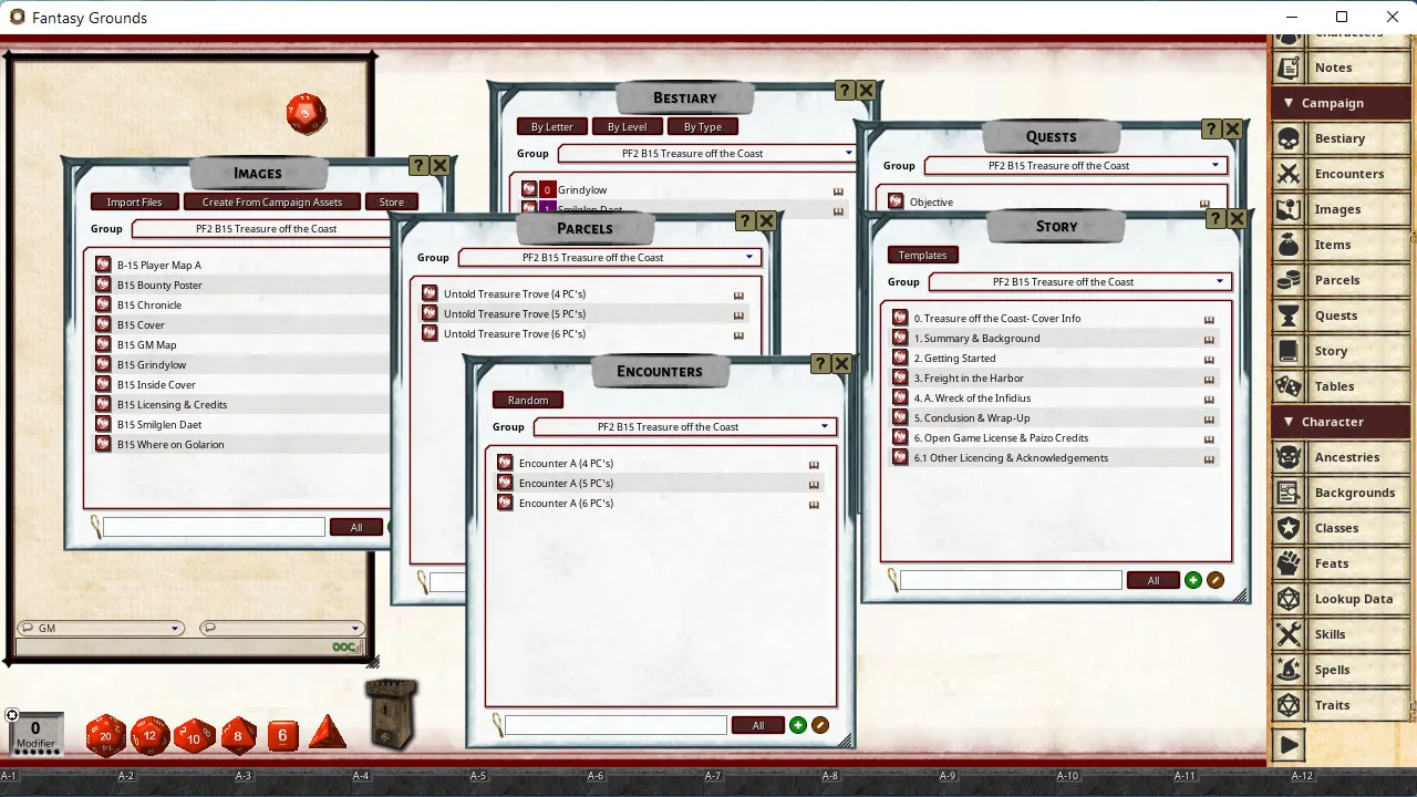 Fantasy Grounds - Pathfinder 2 RPG - Pathfinder Bounty #15: Treasure off the Coast Screenshot 1