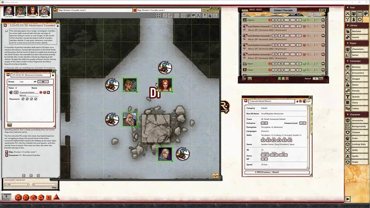 Fantasy Grounds - Pathfinder 2 RPG - Pathfinder Adventure: Crown of the Kobold King Anniversary Edition Screenshot 4