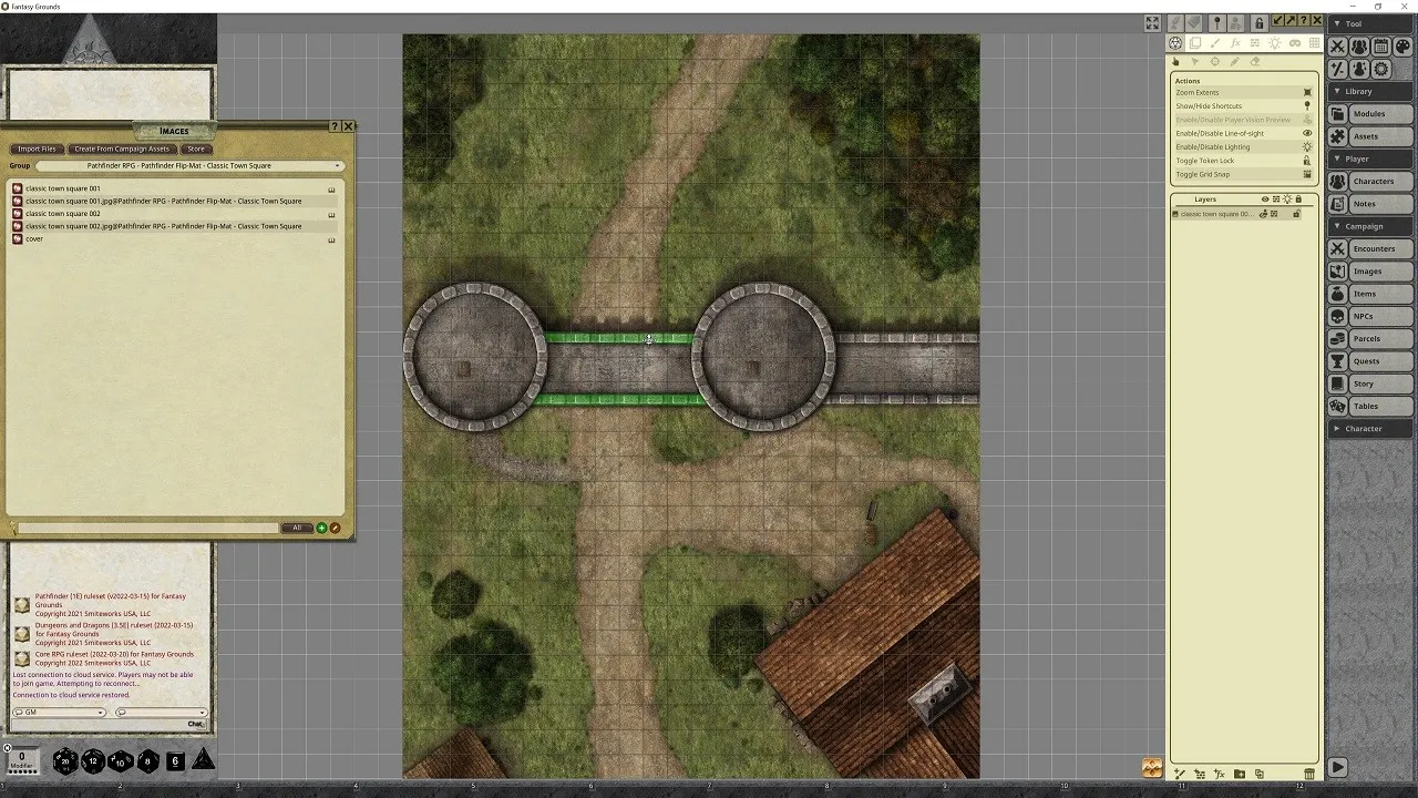 Fantasy Grounds - Pathfinder RPG - Pathfinder Flip-Map - Classic Town Square Screenshot 1