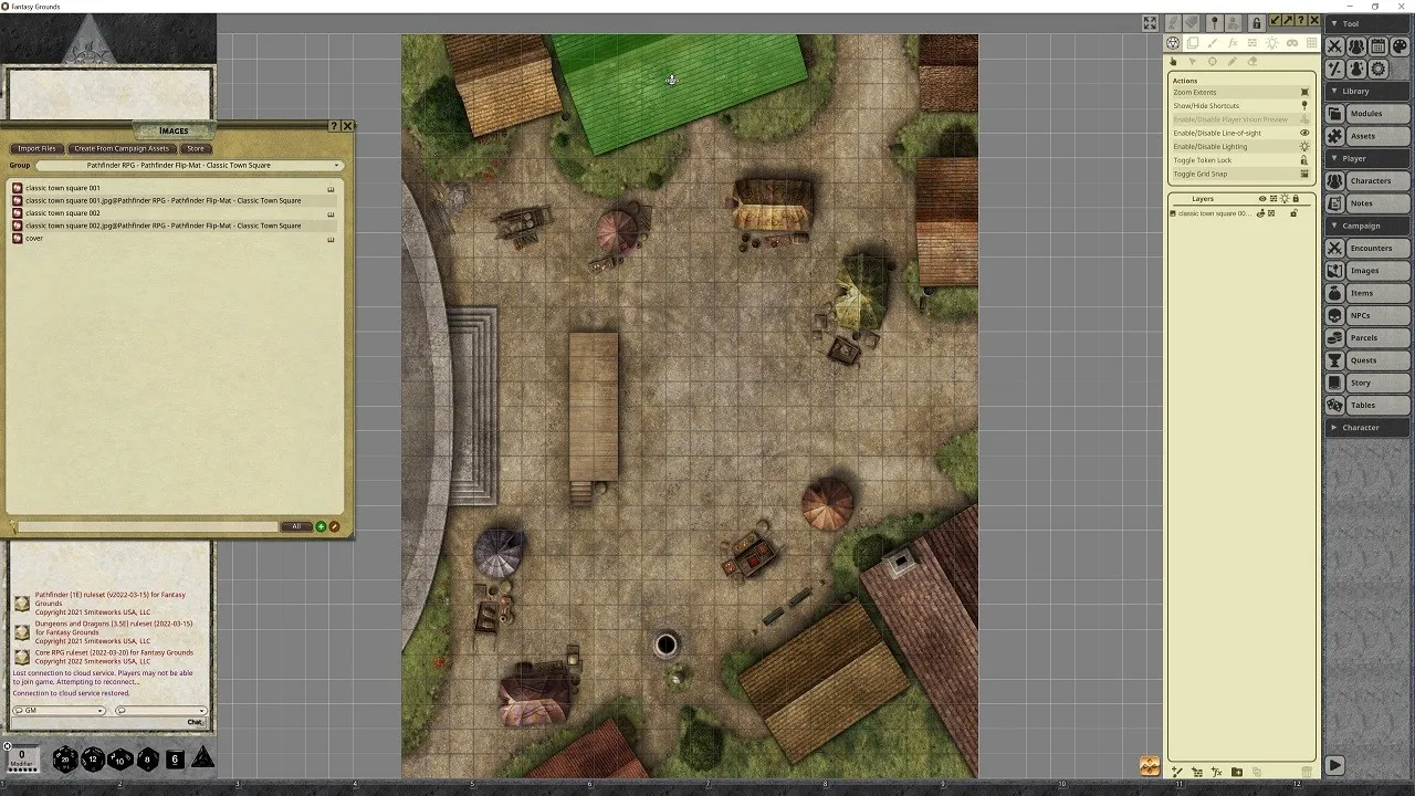 Fantasy Grounds - Pathfinder RPG - Pathfinder Flip-Map - Classic Town Square Screenshot 0