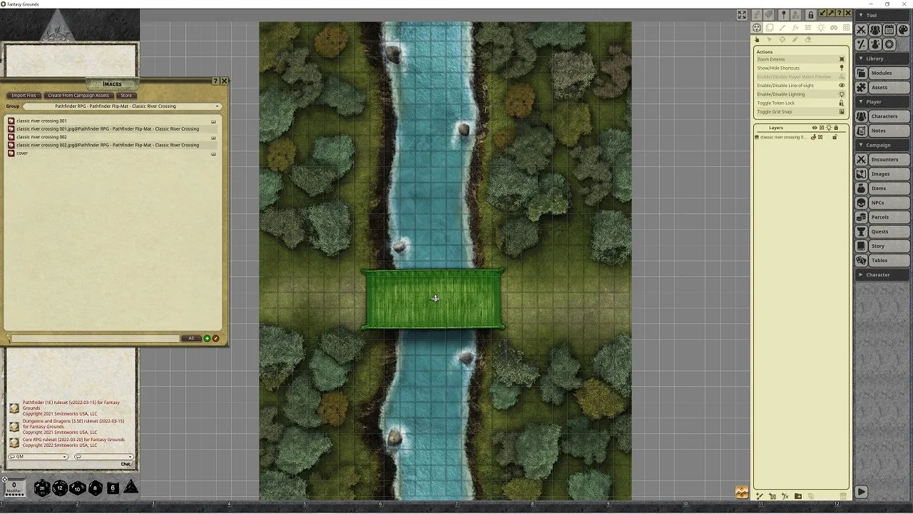 Fantasy Grounds - Pathfinder RPG - Pathfinder Flip-Mat - Classic River Crossing Screenshot 1