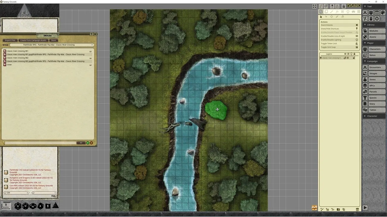Fantasy Grounds - Pathfinder RPG - Pathfinder Flip-Mat - Classic River Crossing Screenshot 0