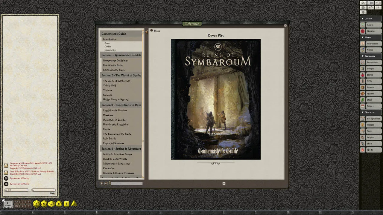 Fantasy Grounds - Ruins of Symbaroum - Gamemaster's Guide Screenshot 0