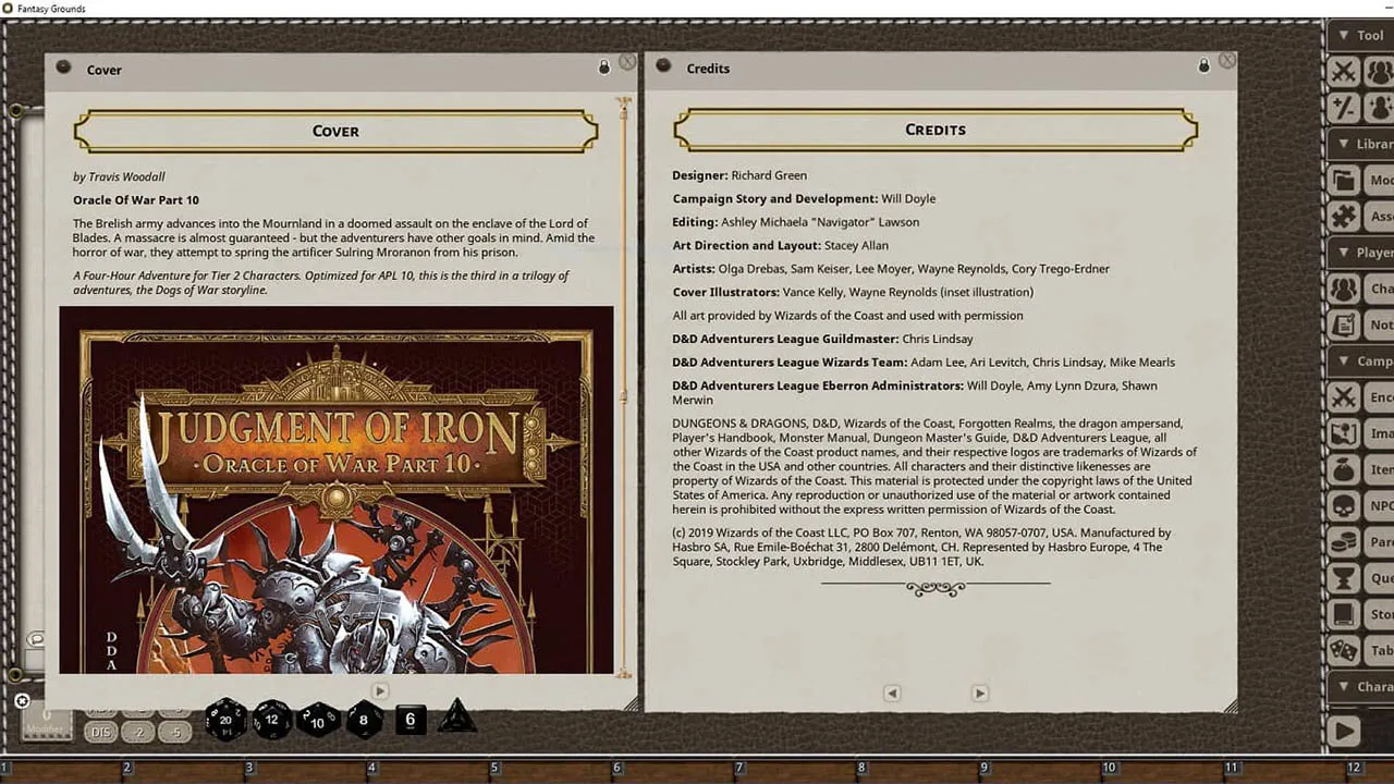 Fantasy Grounds - D&D Adventurers League EB-10 Judgment of Iron Screenshot 3