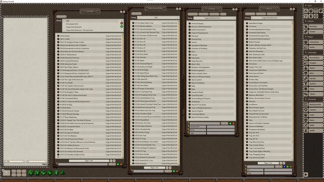 Fantasy Grounds - Crypt of the Devil Lich Screenshot 3