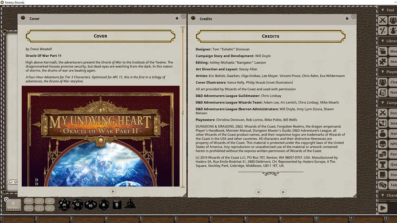 Fantasy Grounds - D&D Adventurers League EB-11 My Undying Heart Screenshot 1