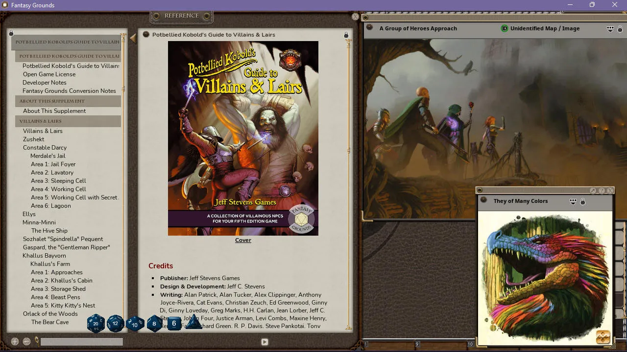 Fantasy Grounds - Potbellied Kobold's Guide to Villains & Lairs Screenshot 0