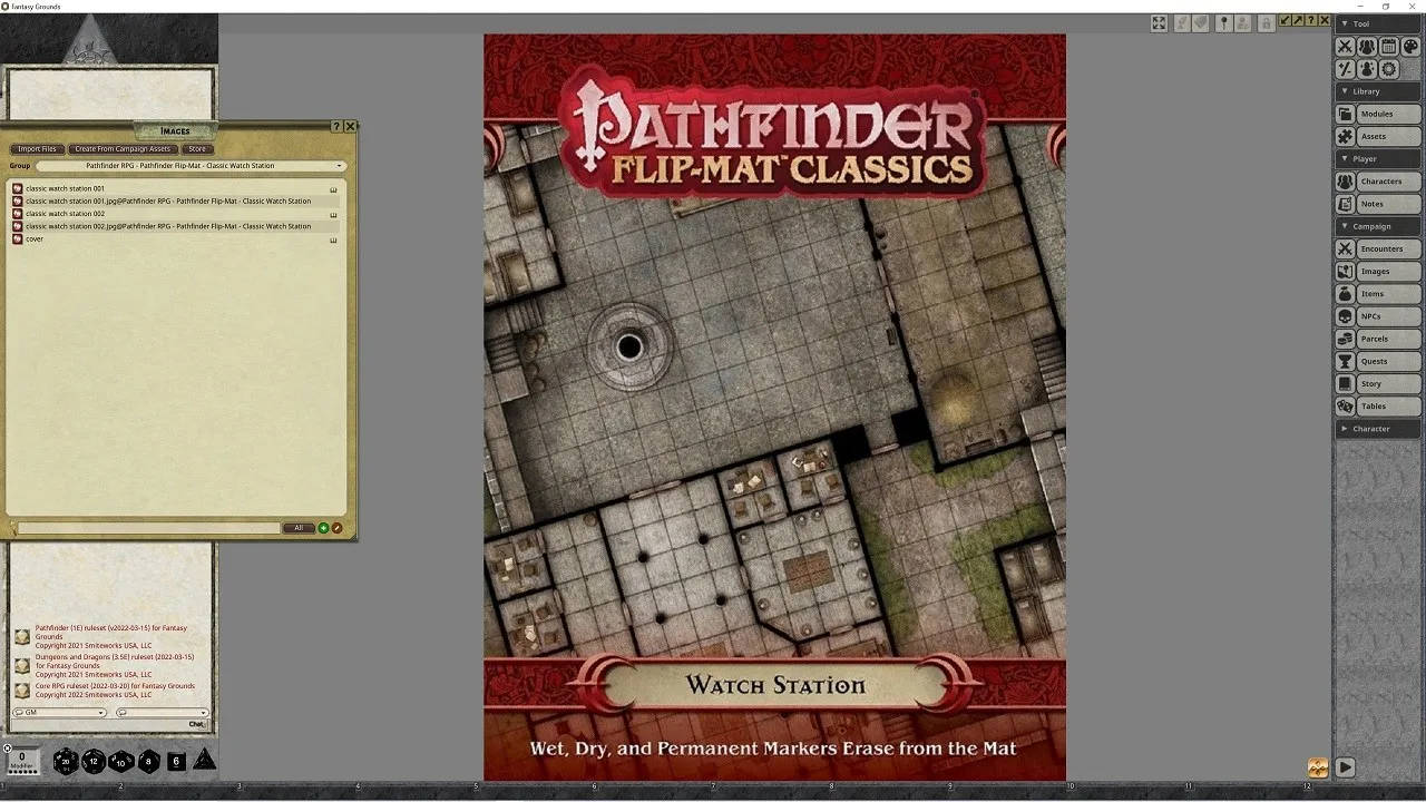 Fantasy Grounds - Pathfinder RPG - Pathfinder Flip-Mat - Classic Watch Station Screenshot 2