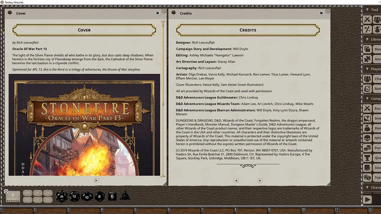 Fantasy Grounds - D&D Adventurers League EB-13 Stonefire Screenshot 2