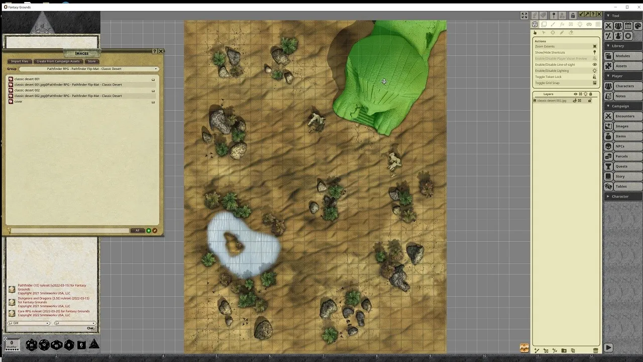 Fantasy Grounds - Pathfinder RPG - Pathfinder Flip-Mat - Classic Desert Screenshot 4