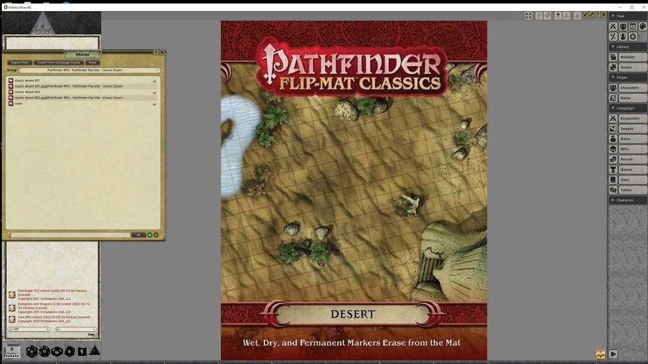 Fantasy Grounds - Pathfinder RPG - Pathfinder Flip-Mat - Classic Desert Screenshot 1