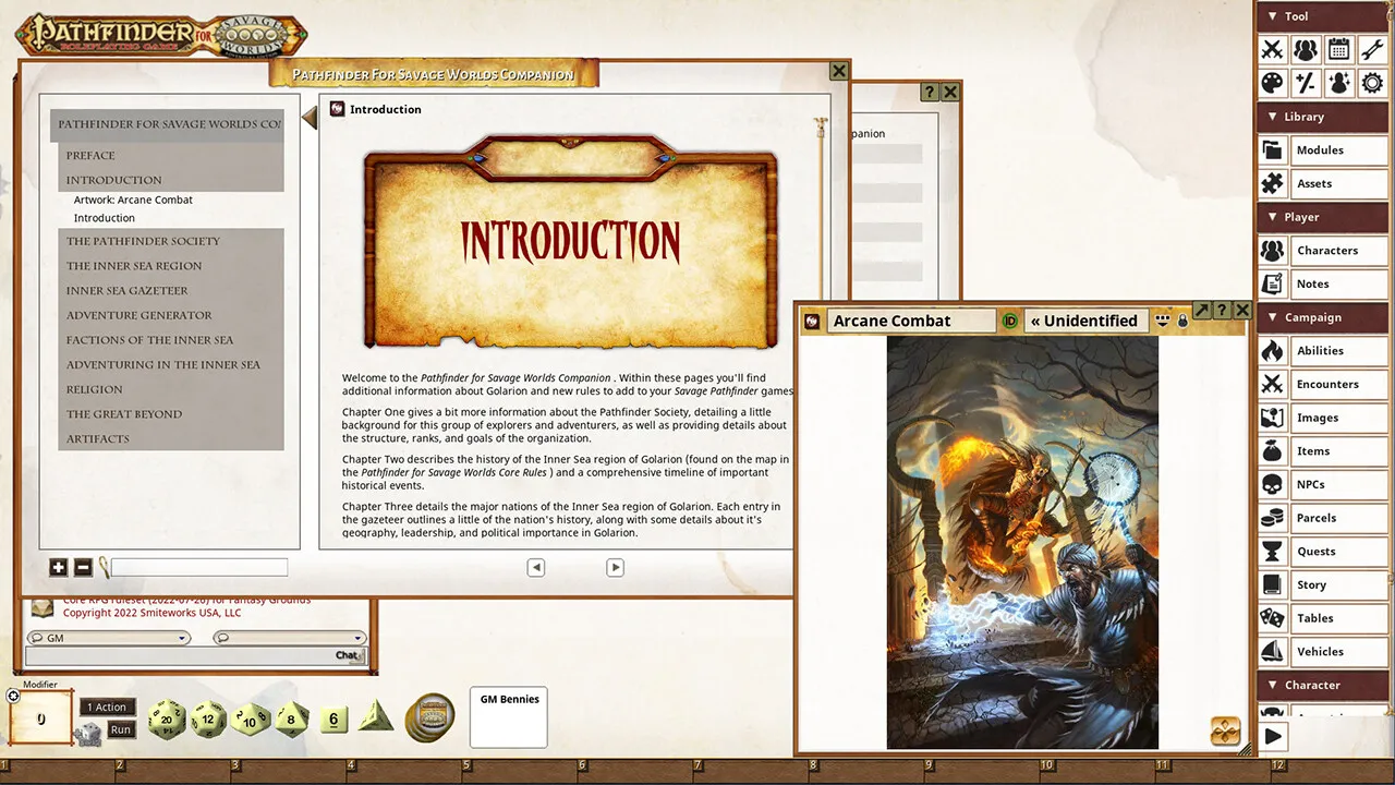 Fantasy Grounds - Pathfinder(R) for Savage Worlds Companion Screenshot 1